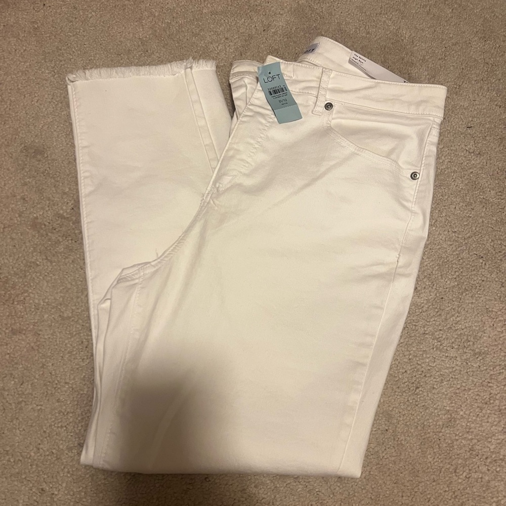 LOFT Crisp White Jeans